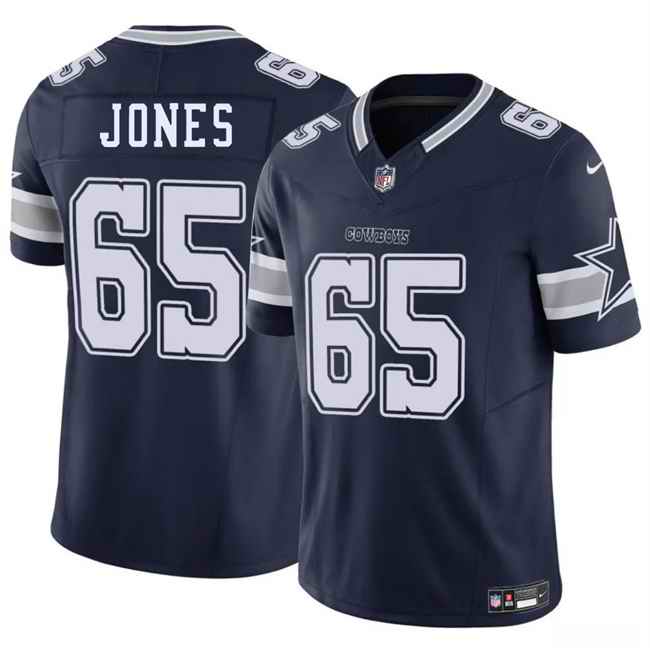Men's Dallas Cowboys #65 Robert Jones Navy 2025 F.U.S.E Vapor Untouchable Limited Stitched Football Jersey